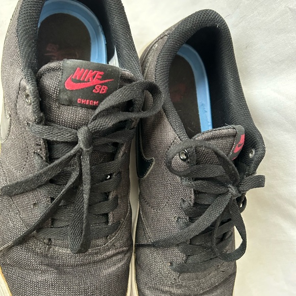 Men's Nike Size 10 SB Check Solarsoft Gray Canvas Skateboard Sneakers - Picture 3 of 9